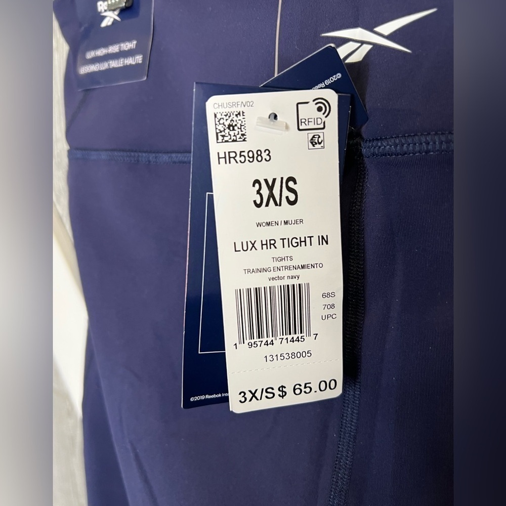 B16.27 NWT Reebok Women's Lux High-Waisted Pull-On Leggings 3X - Picture 10 of 10